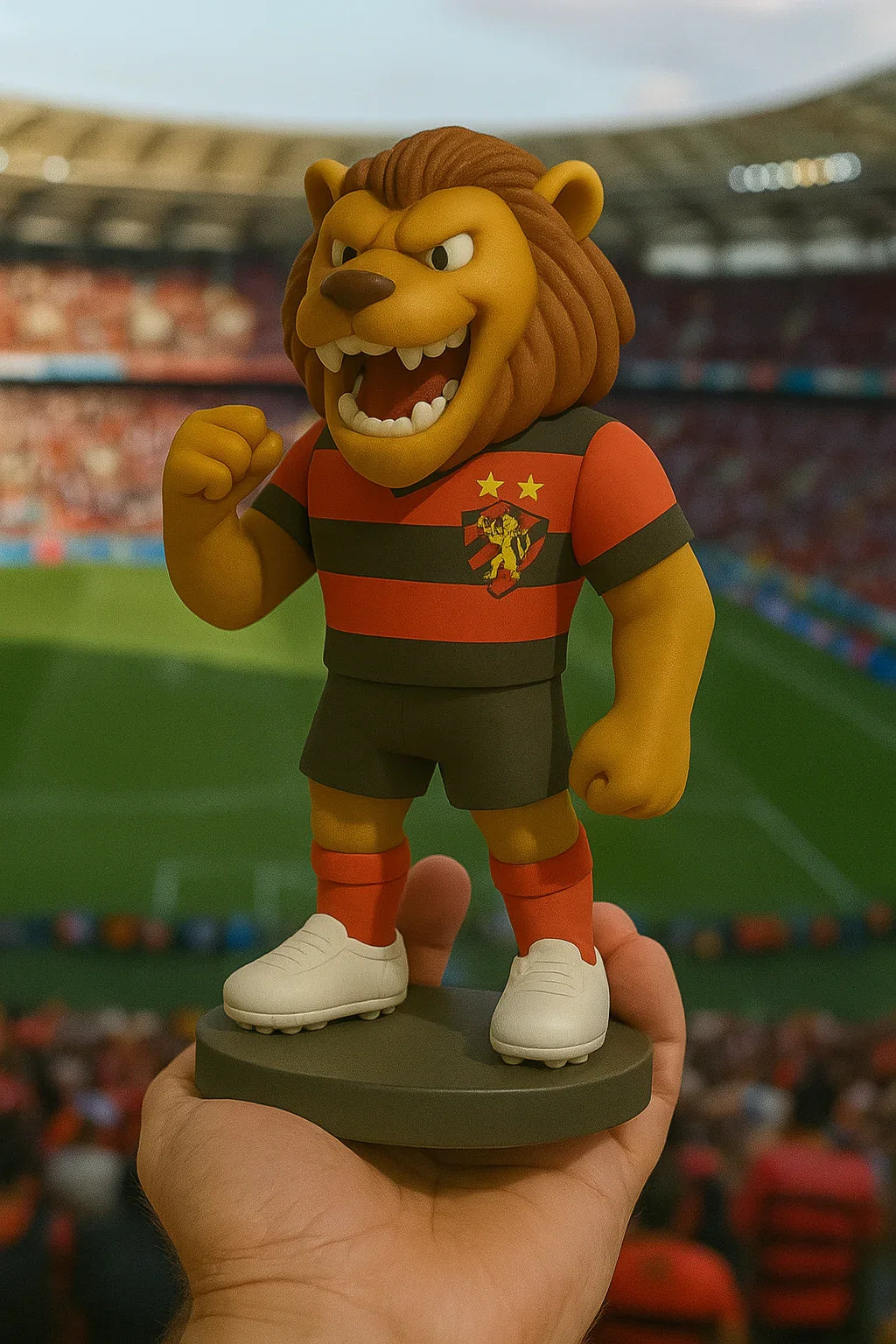 Estatueta Mascote Esporte Clube Recife Leão 16cm