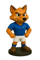 Estatueta Mascote do Cruzeiro Raposa 16cm
