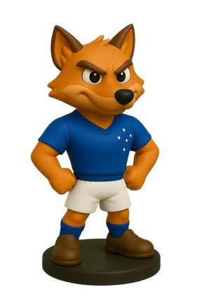 Estatueta Mascote do Cruzeiro Raposa 16cm