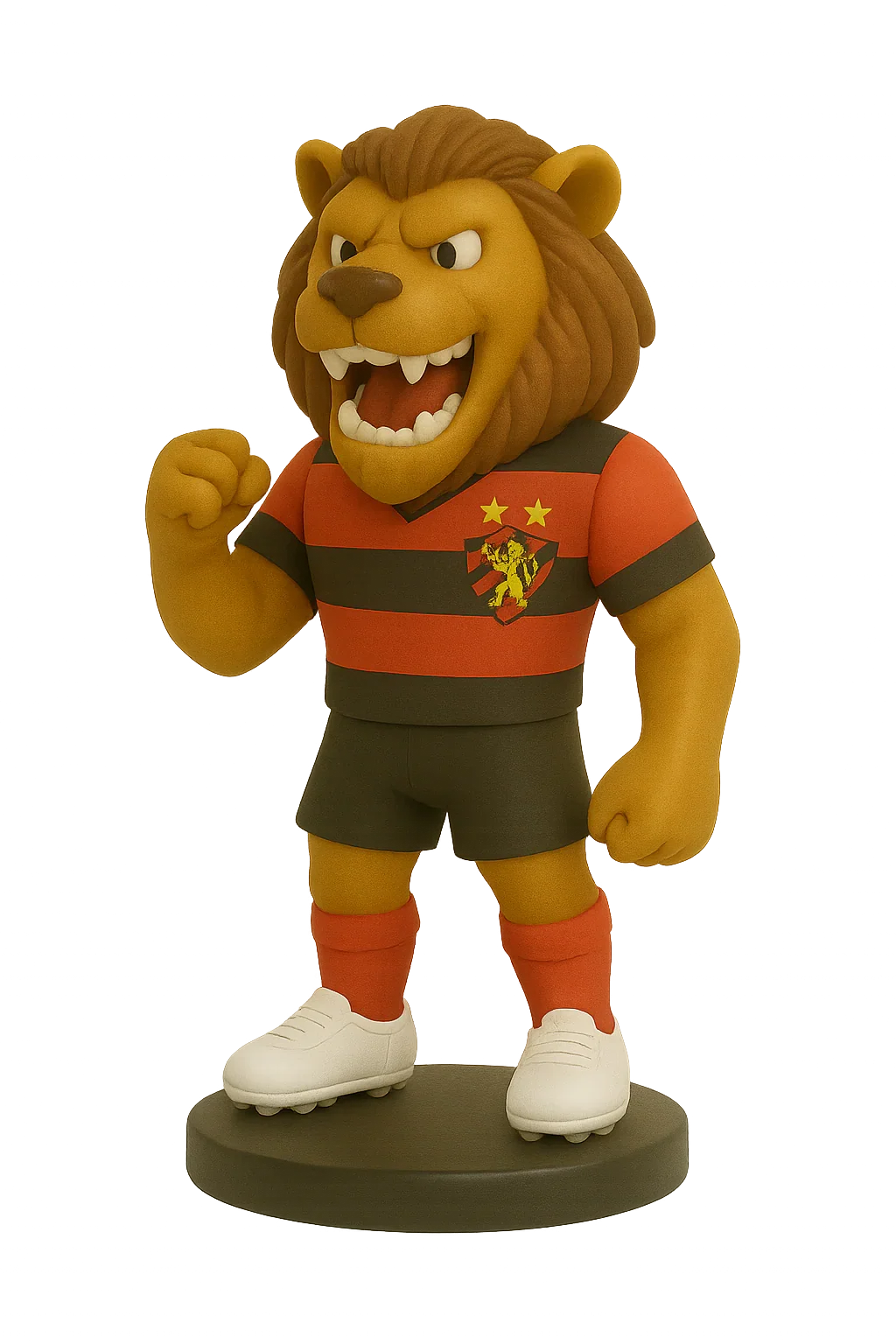 Estatueta Mascote Esporte Clube Recife Leão 16cm
