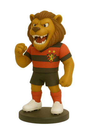 Estatueta Mascote Esporte Clube Recife Leão 16cm