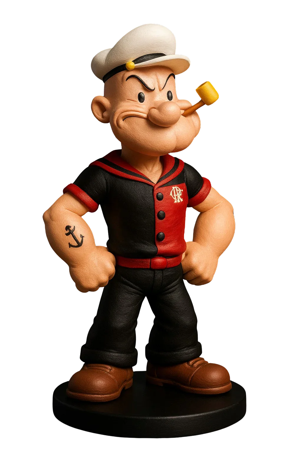 Estatueta Mascote do Flamengo Popeye 16cm - EDIÇÃO ESPECIAL