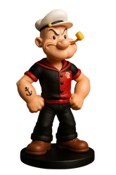 Estatueta Mascote do Flamengo Popeye 16cm - EDIÇÃO ESPECIAL