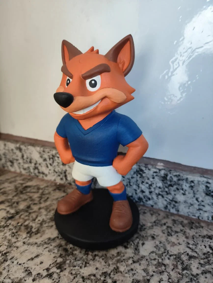 Estatueta Mascote do Cruzeiro Raposa 16cm